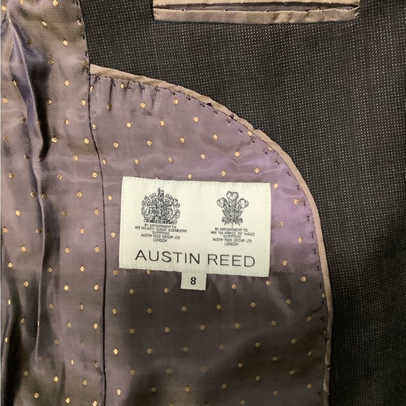 Austin Reed Blazer Sz 8 2-button Gray - Picture 5 of 7